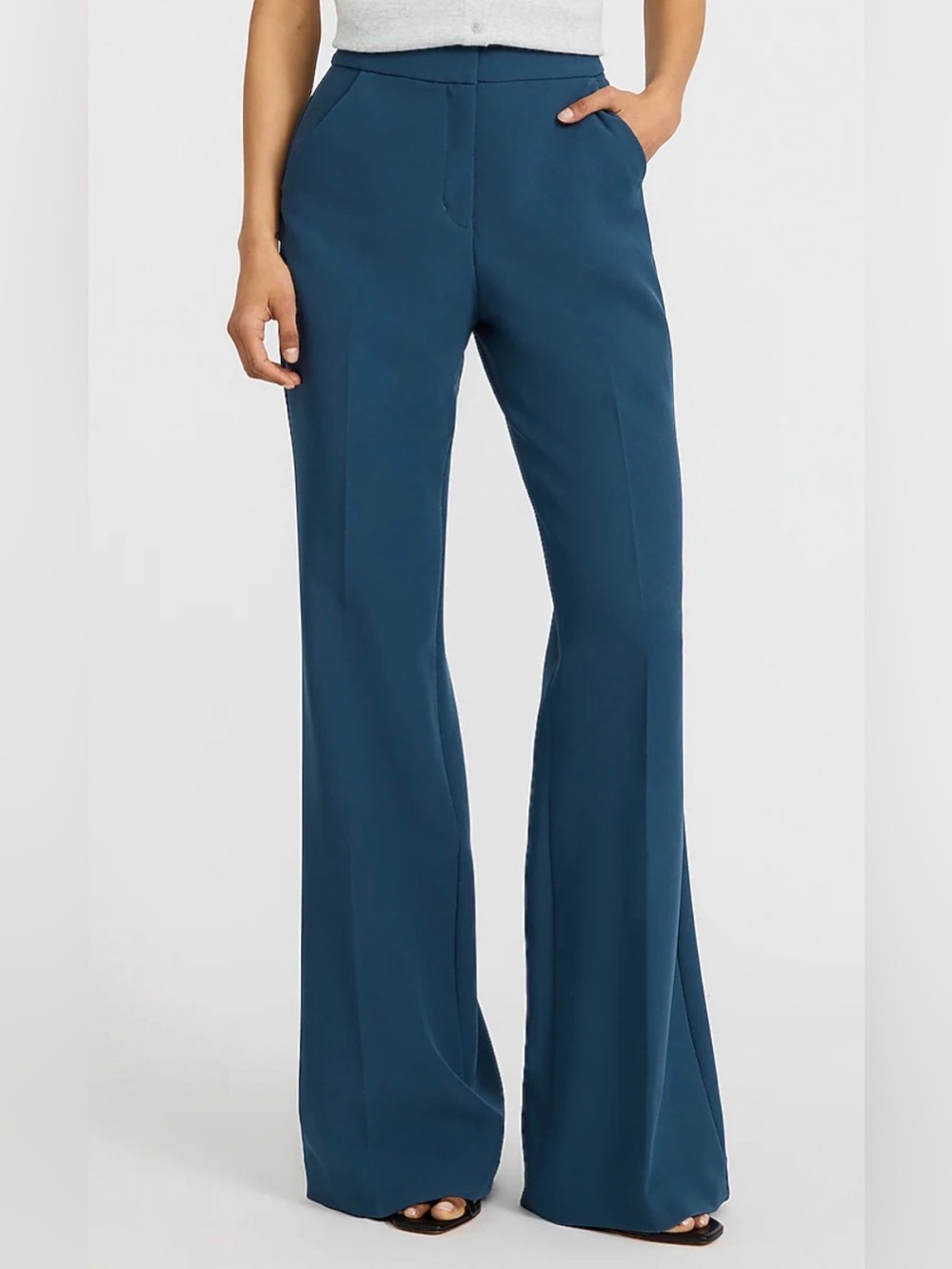 Express Editor Signature Stretch High Waisted Flare Trouser - Picture 2 of 10